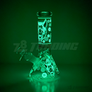OG Original Glass Glow In The Dark 8" Mini Beaker OG002 - BLACK