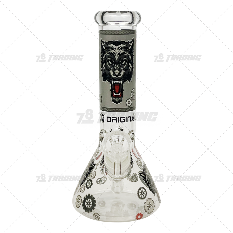 OG Original Glass Glow In The Dark 8" Mini Beaker OG002 - GREY