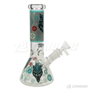 OG Original Glass Glow In The Dark 8" Mini Beaker OG002 - CYAN