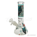 OG Original Glass Glow In The Dark 8" Mini Beaker OG002 - CYAN