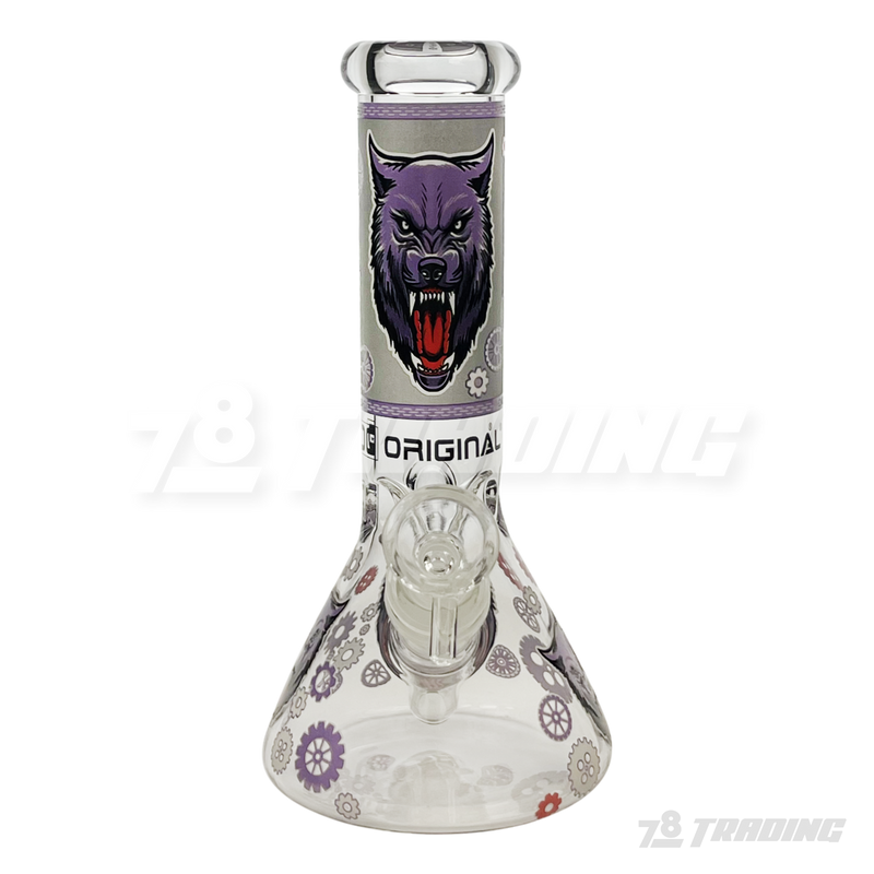 OG Original Glass Glow In The Dark 8" Mini Beaker OG002 - PURPLE