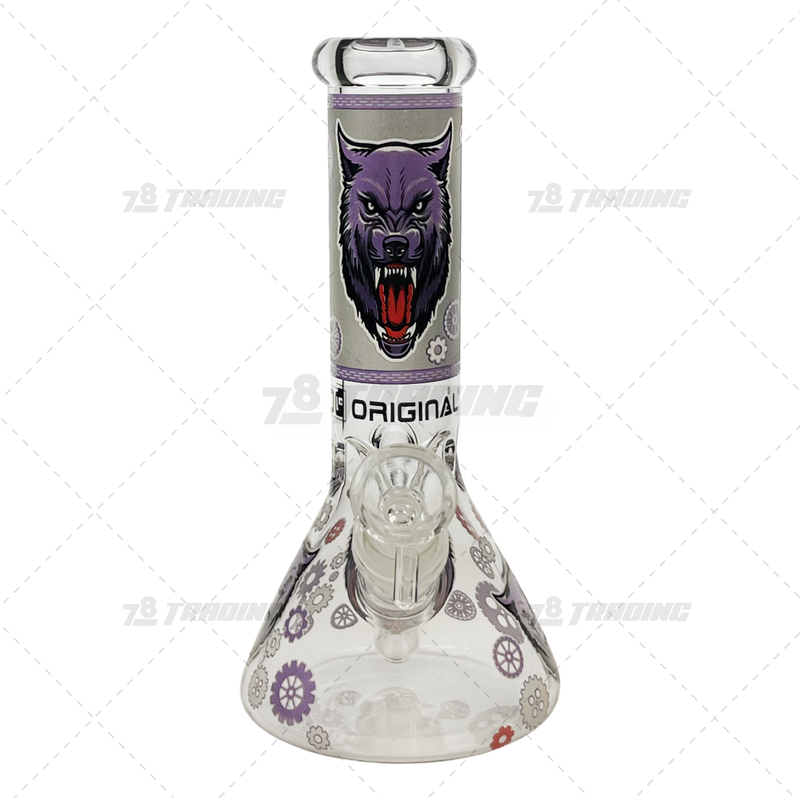 OG Original Glass Glow In The Dark 8" Mini Beaker OG002 - PURPLE