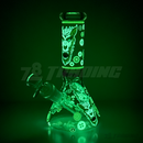 OG Original Glass Glow In The Dark 8" Mini Beaker OG002 - YELLOW