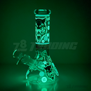 OG Original Glass Glow In The Dark 8" Mini Beaker OG002 - BLUE