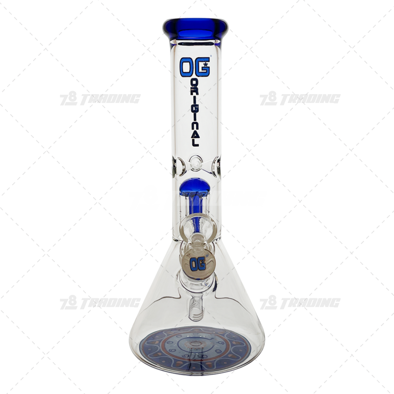 OG Original Glass Bottom Decal Tree Perc. Beaker 10inches - OG352