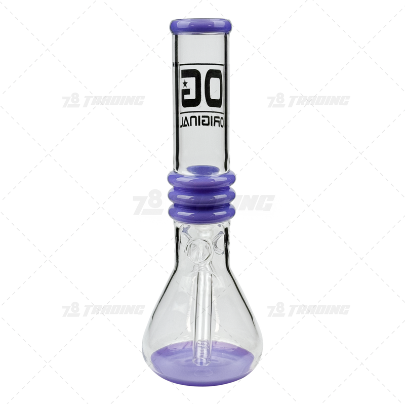 OG Original Glass 10Inches US Color Rimmed Pipe - OG4891