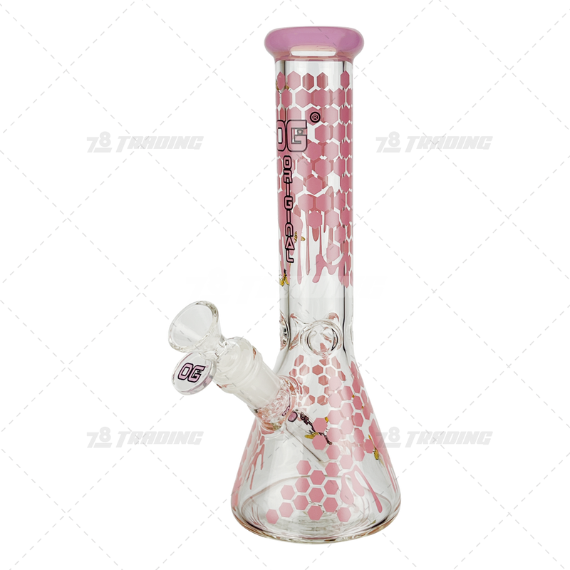 OG Original Glass Honeycomb Decal Beaker 10inches - OG612