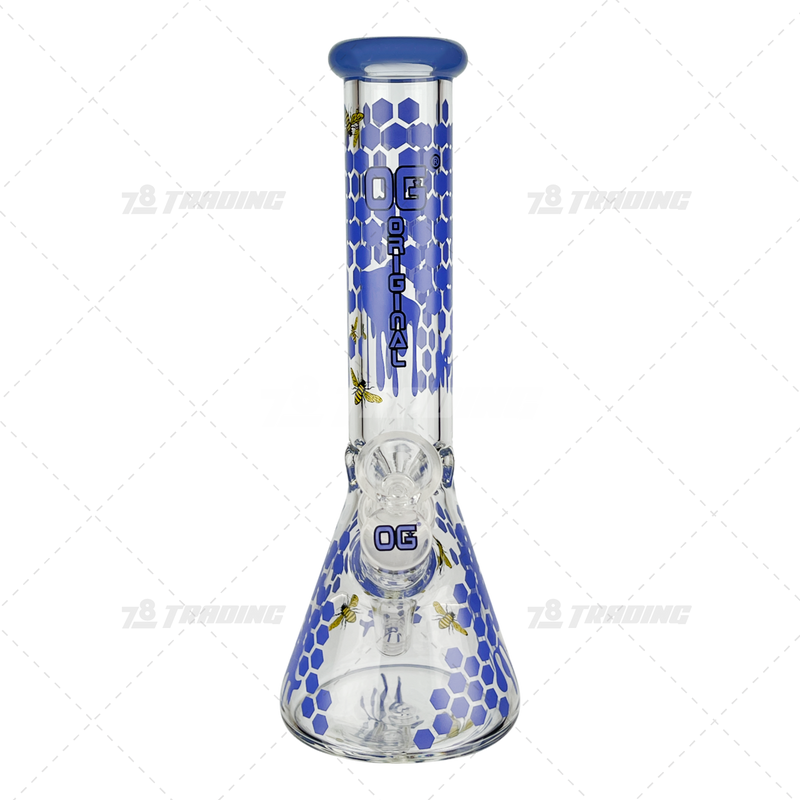 OG Original Glass Honeycomb Decal Beaker 10inches - OG612