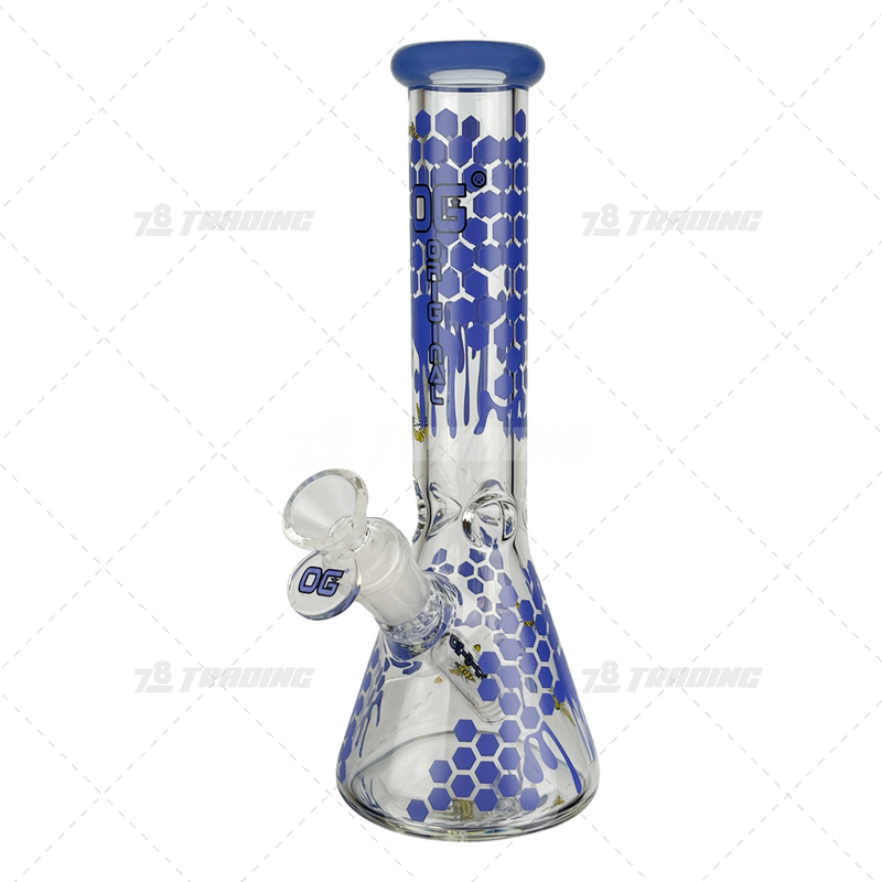 OG Original Glass Honeycomb Decal Beaker 10inches - OG612