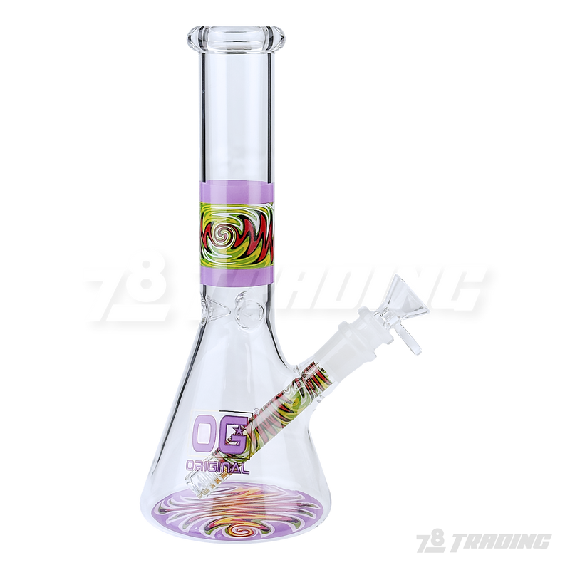 OG Original Glass Wigwag Decal Beaker 10inches - OG613