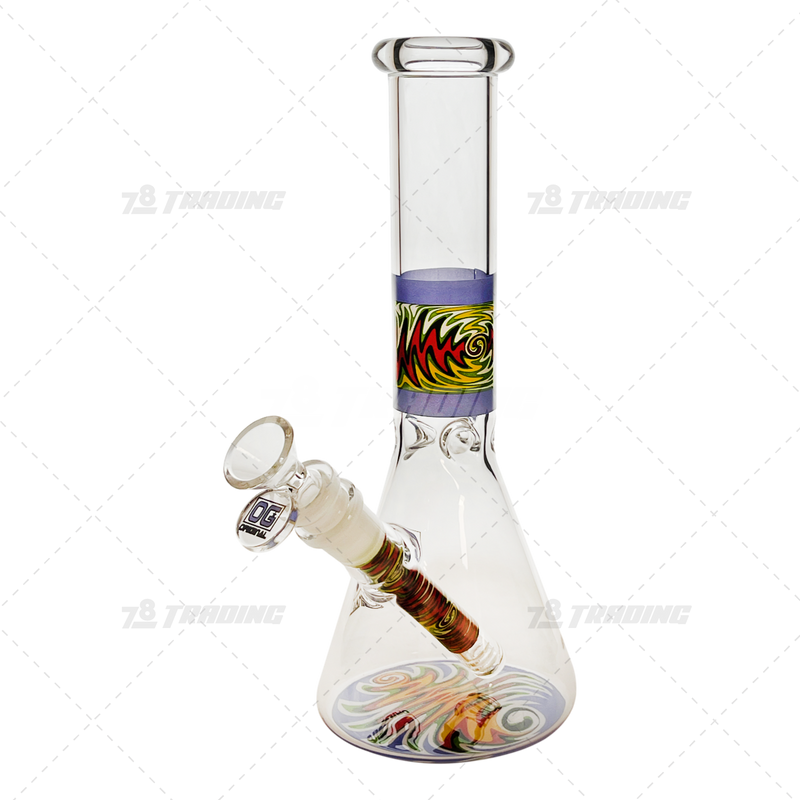 OG Original Glass Wigwag Decal Beaker 10inches - OG613