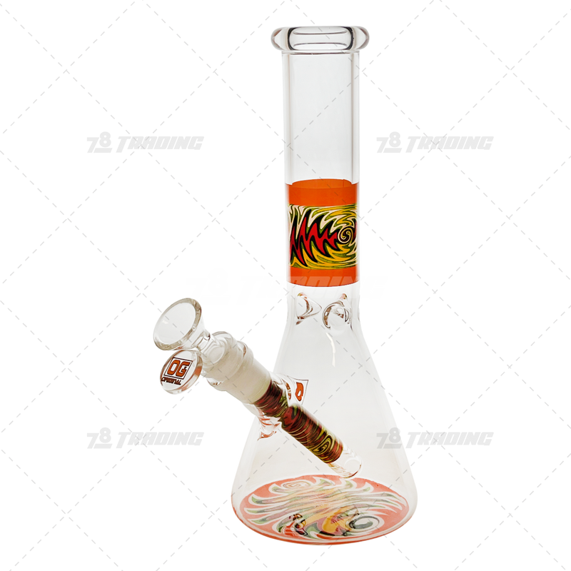 OG Original Glass Wigwag Decal Beaker 10inches - OG613