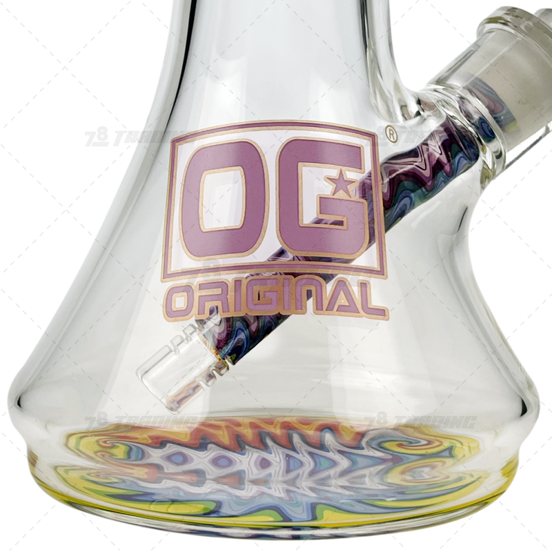 OG Original Glass 14inches Wigwag Pattern Beaker  - OG624
