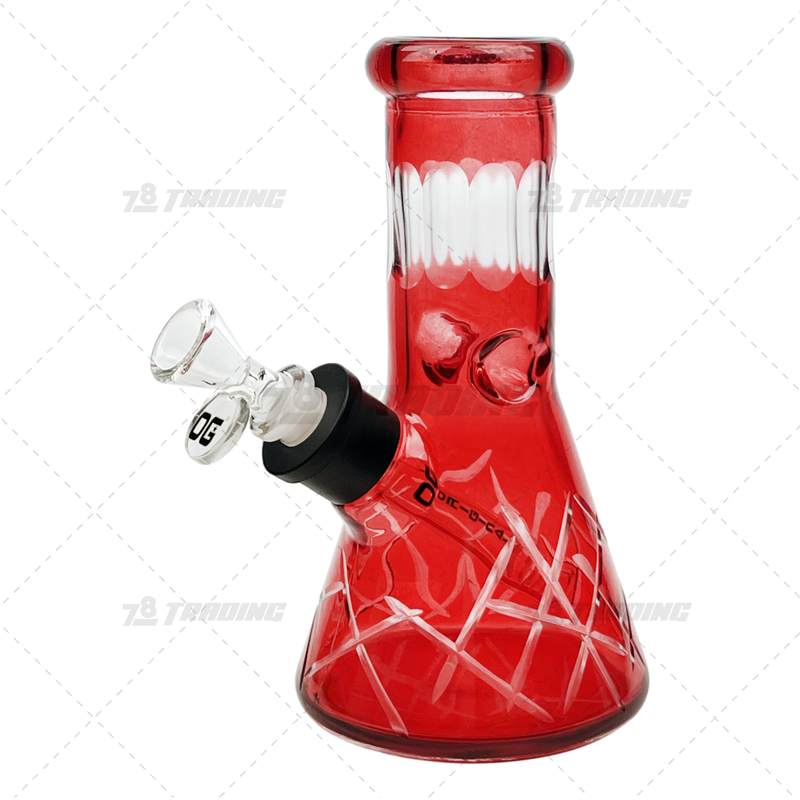 OG Original Glass Multi Color 8" Mini Beaker with Gift Box - OG626