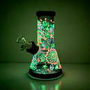 OG Original Glass 8Inches 7mm Glow In The Dark Art Beaker - OG627 / BLUE