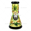 OG Original Glass 8Inches 7mm Glow In The Dark Art Beaker - OG627 / YELLOW