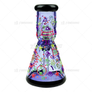 OG Original Glass 8Inches 7mm Glow In The Dark Art Beaker - OG627 / BLUE