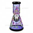 OG Original Glass 8Inches 7mm Glow In The Dark Art Beaker - OG627 / BLUE