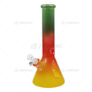 OG Original Glass 14inches Rasta Color Beaker with Giftbox - OG628