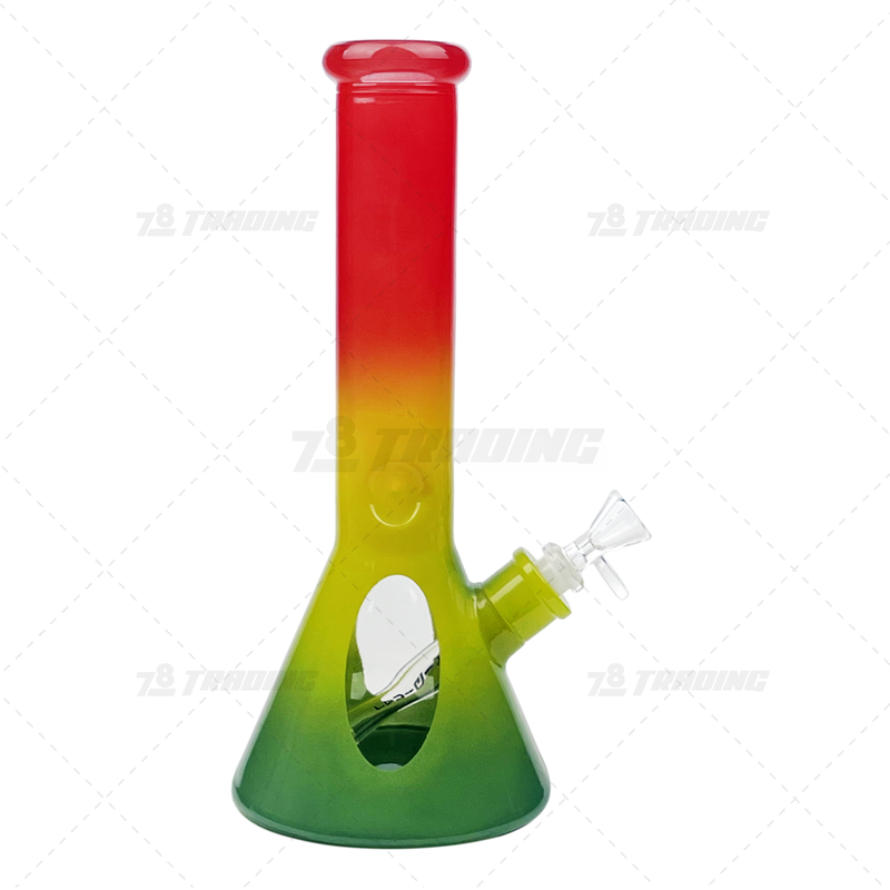 OG Original Glass 14inches Rasta Color Beaker with Giftbox - OG628