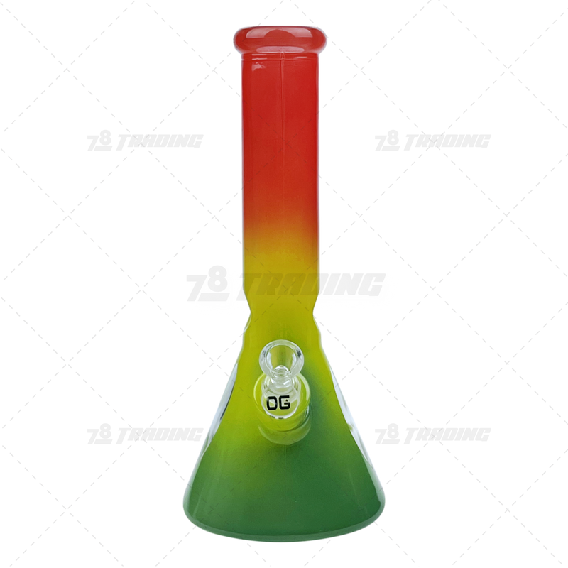 OG Original Glass 14inches Rasta Color Beaker with Giftbox - OG628