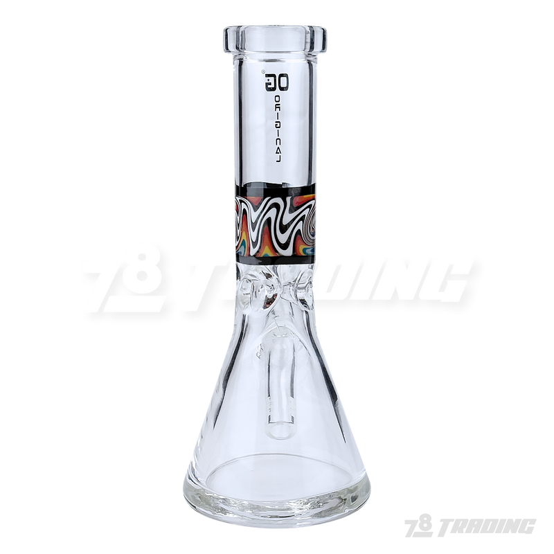 OG Original Glass Wigwag Painted 8" 9mm Beaker - OGFS