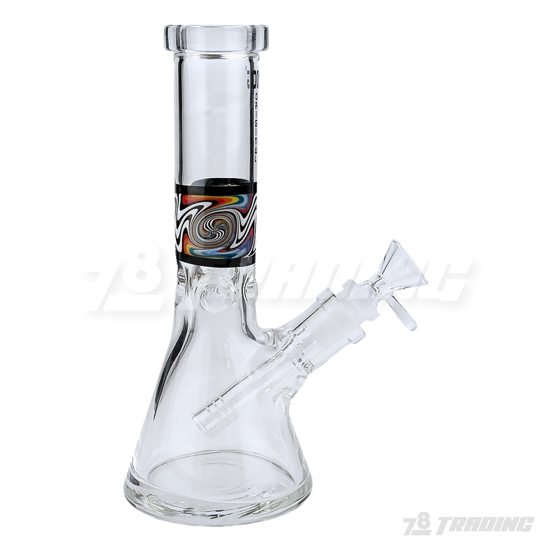 OG Original Glass Wigwag Painted 8" 9mm Beaker - OGFS