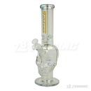 Metallic Chrome 14inches Skull Shape Base Water Pipe - SK144407