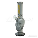 Metallic Chrome 14inches Skull Shape Base Water Pipe - SK144407