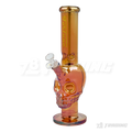 Metallic Chrome 14inches Skull Shape Base Water Pipe - SK144407