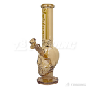 Metallic Chrome 14inches Skull Shape Base Water Pipe - SK144407