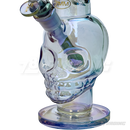 Metallic Chrome 14inches Skull Shape Base Water Pipe - SK144407