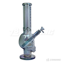 Metallic Chrome 14inches Skull Shape Base Water Pipe - SK144407