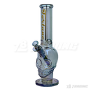 Metallic Chrome 14inches Skull Shape Base Water Pipe - SK144407