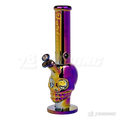 Metallic Chrome 14inches Skull Shape Base Water Pipe - SK144407
