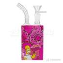 Square Juicy Box Cartoon Glass Pipe 7.5"