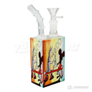 Square Juicy Box Cartoon Glass Pipe 7.5"