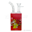 Square Juicy Box Cartoon Glass Pipe 7.5"