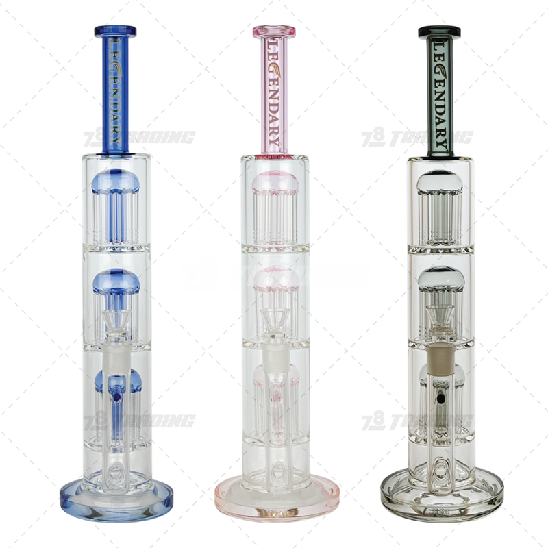 Legendary Glass Triple Tree Perc. 18inches 7mm LG340