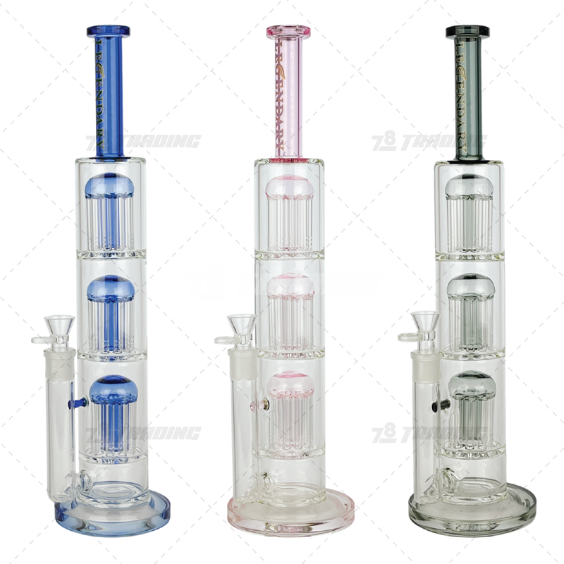 Legendary Glass Triple Tree Perc. 18inches 7mm LG340