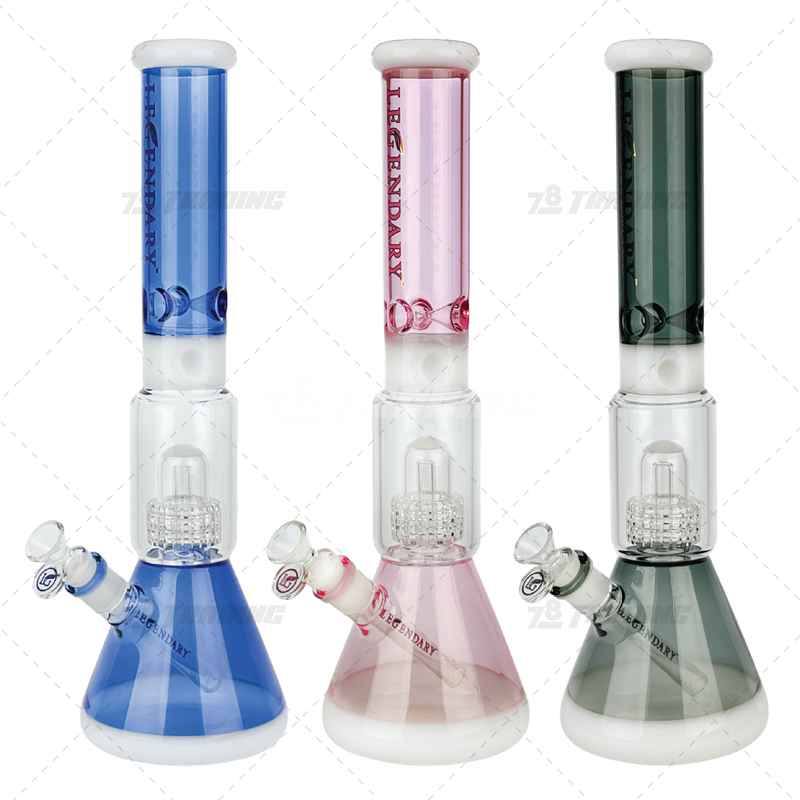 Legendary Glass Showerhead Perc. Beaker 17inches LG340A