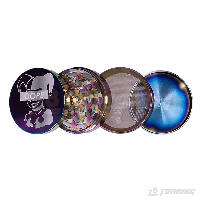 DOPE Rainbow Color Chrome Metal Grinder 60mm 4parts - HARLEY QUINN