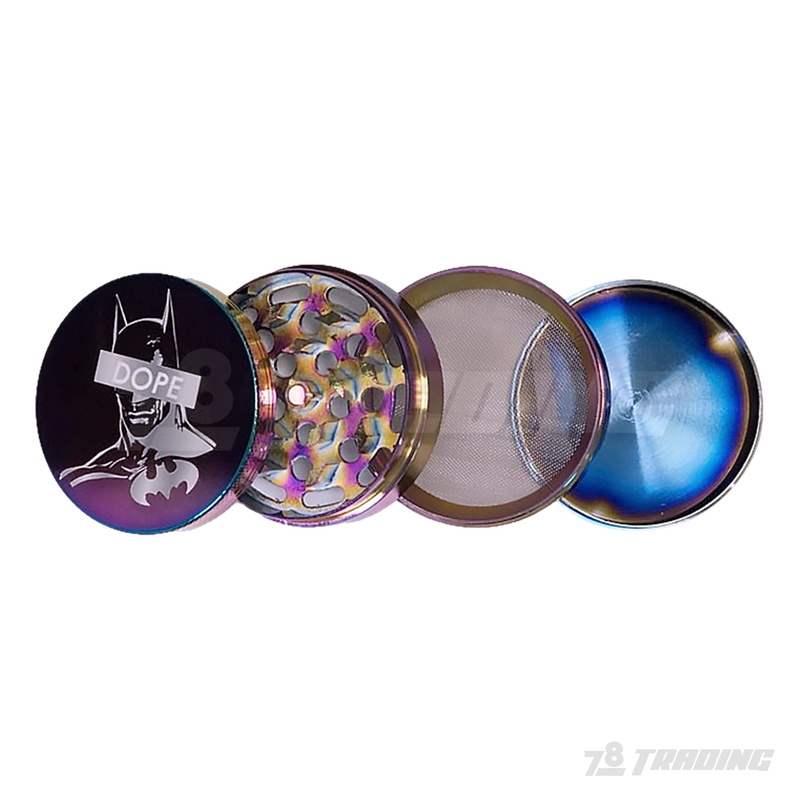 DOPE Rainbow Color Chrome Metal Grinder 60mm 4parts - BATMAN