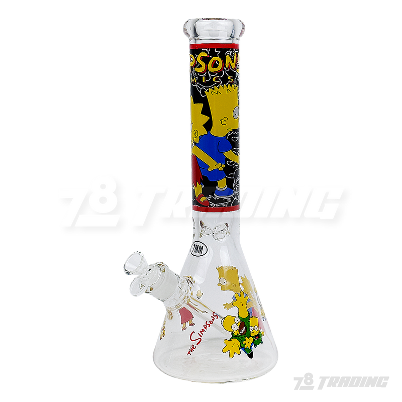 Cartoon Decal 14" 7mm Thick Glass Beaker - FGCT14001