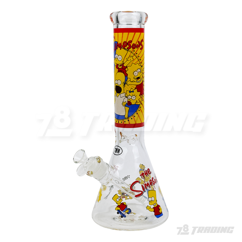 Cartoon Decal 14" 7mm Thick Glass Beaker - FGCT14001