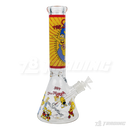 Cartoon Decal 14" 7mm Thick Glass Beaker - FGCT14001