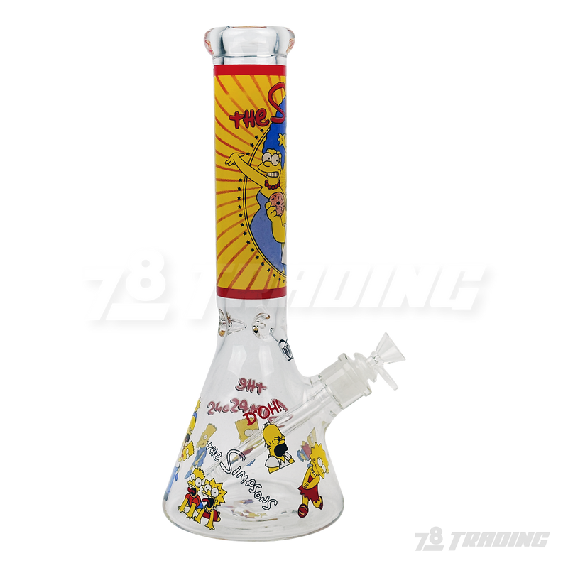 Cartoon Decal 14" 7mm Thick Glass Beaker - FGCT14001