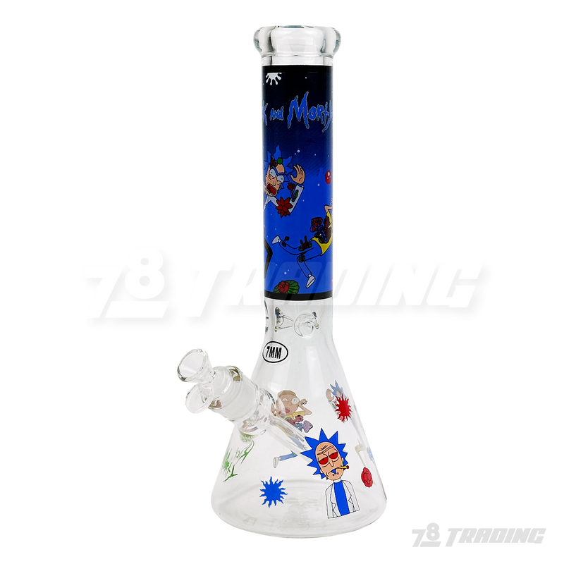 Cartoon Decal 14" 7mm Thick Glass Beaker - FGCT14001