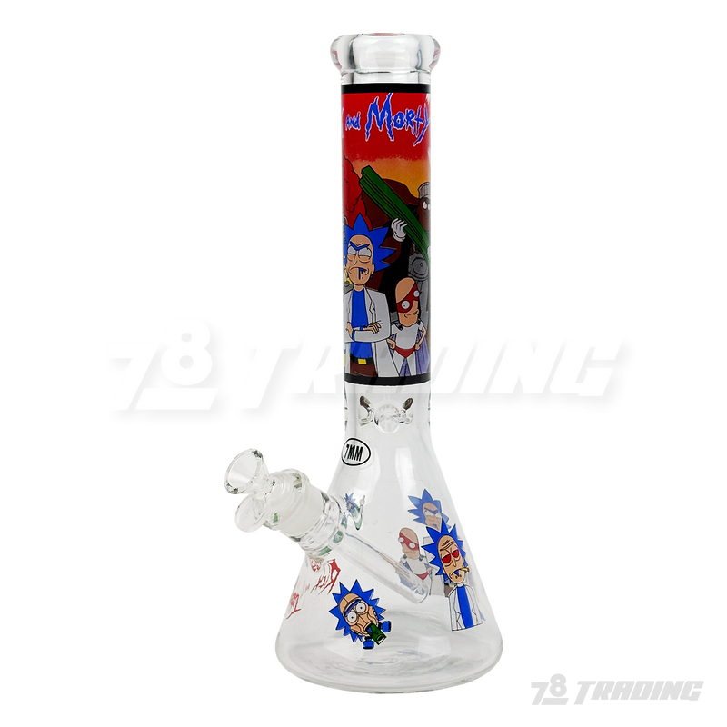 Cartoon Decal 14" 7mm Thick Glass Beaker - FGCT14001
