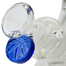 Leaf Engraved Round Handle Bowl Piece 14mm